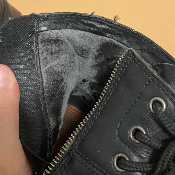 Harley Davidson Womens Black Lace Up Motorcycle Boots - Picture 11 of 13